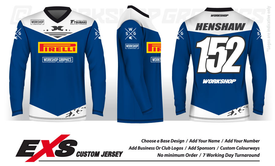 Status Blue White - EXS Race Jersey Status Blue White - EXS Race Jersey