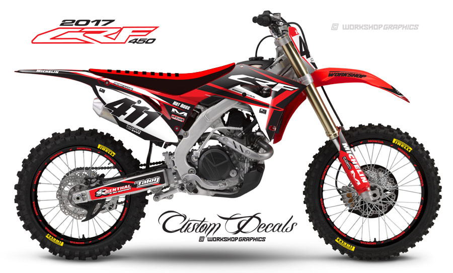 2017 Honda CRF450 Custom Graphics Kit 2017 Honda CRF450 Custom Graphics Kit