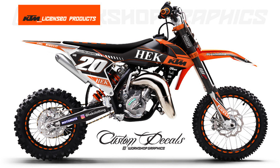 KTM 65 Hek Clothing - Graphics Kit KTM 65 Hek Clothing - Graphics Kit
