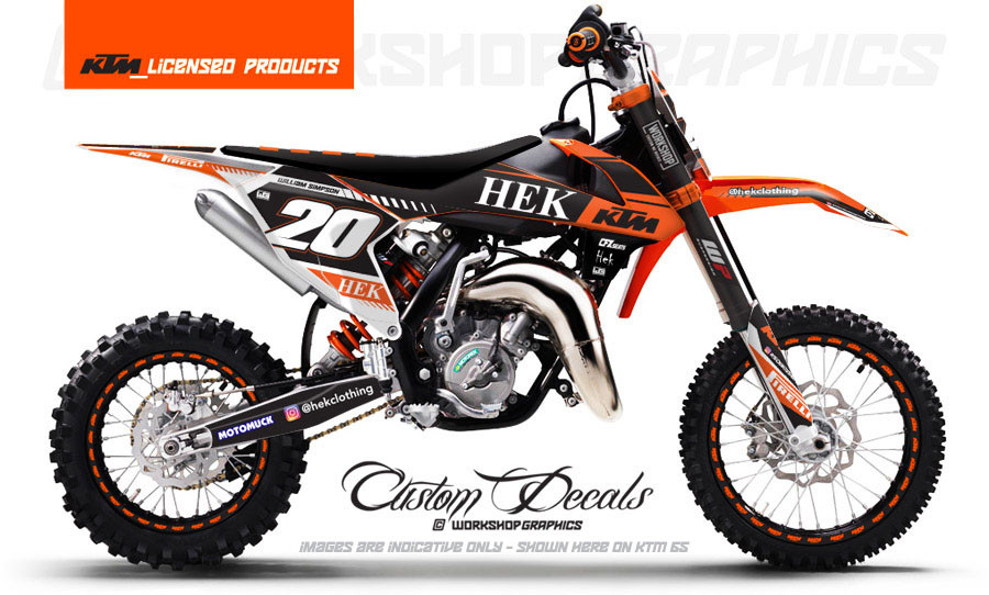 KTM 50 Hek Clothing - Graphics Kit KTM 50 Hek Clothing - Graphics Kit