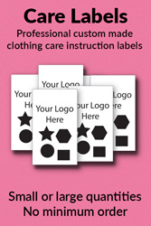 Custom made care labels