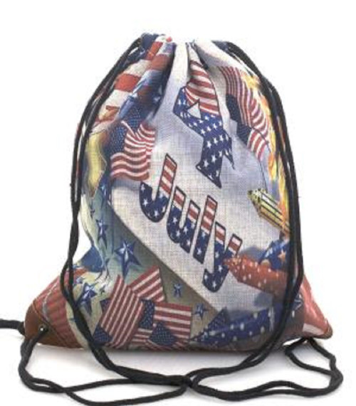 4th of July Drawstring Backpack 4th of July Drawstring Backpack
