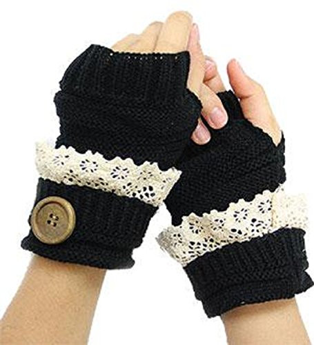 Grey Knitted Fingerless Gloves