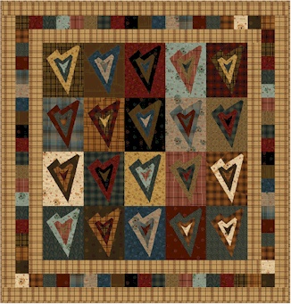 Free Log Cabin Heart Quilt Pattern Quilt Pattern