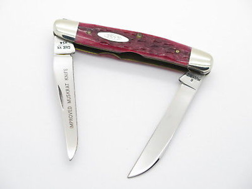 VTG 1982 CASE XX MUSKRAT HAWBAKER SPECIAL FOLDING POCKET KNIFE RED BONE