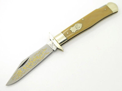 '97 FIGHT'N ROOSTER FRANK BUSTER CASINO CHEETAH SWING GUARD LG FOLDING KNIFE