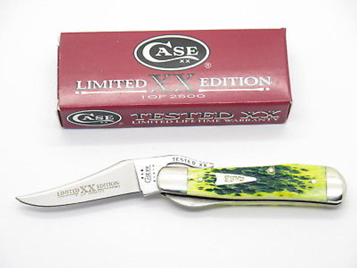 2002 LIMITED CASE XX 61953 LEMON LIME BONE RUSSLOCK FOLDING POCKET KNIFE