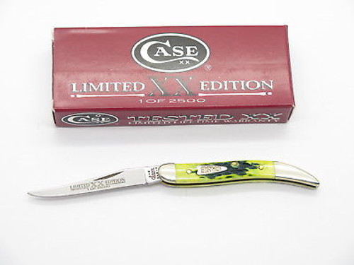 2002 LIMITED CASE XX 610096 LEMON LIME TOOTHPICK FOLDING POCKET KNIFE