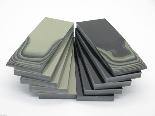 10 pc G10 1/4 BLACK TAN GREEN SCALE SLAB KNIFE MAKING HANDLE MATERIAL BLANK