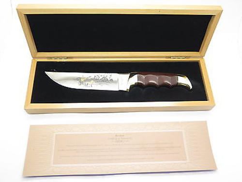 2003 KERSHAW SN 0004 LIMITED EDITION GOLDEN RETRIEVER DOG FIXED BLADE KNIFE