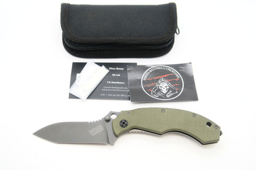 BASTINELLI CREATIONS BBR1 LIONSTEEL ITALY TITANIUM FRAMELOCK FOLDER POCKET KNIFE