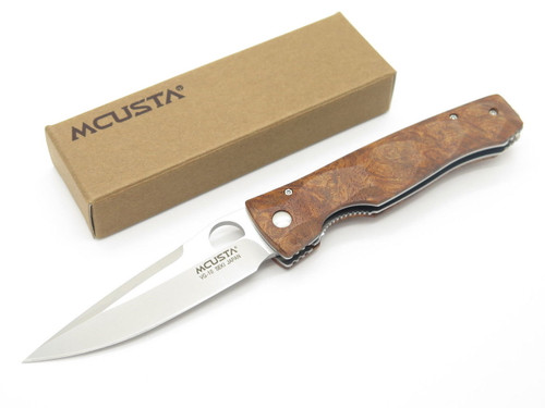 MCUSTA SEKI JAPAN TACTILITY ELITE MC-124 QUINCE BURL VG-10 FOLDING POCKET KNIFE