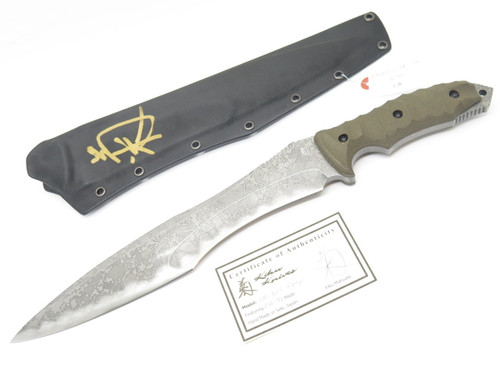 KIKU MATSUDA KM-805 RYUGA SEKI JAPAN CUSTOM FIXED BLADE BOWIE BOLO MACHETE KNIFE