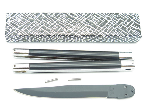 VINTAGE KNIFE MAKING KIT VALOR 566 SEKI JAPAN BUTTERFLY BALISONG FOLDING POCKET KNIFE