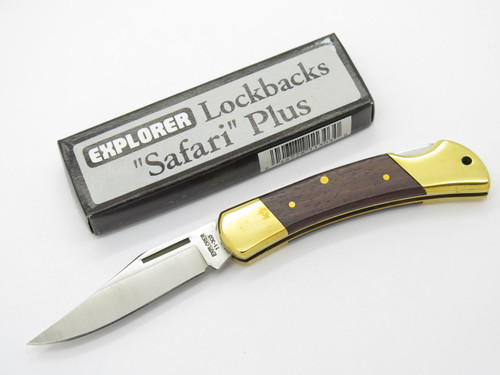 VINTAGE EXPLORER 11-303 SEKI JAPAN FOLDING LOCKBACK POCKET KNIFE BUCK HUNTER STYLE