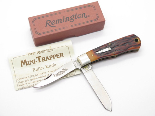 1991 REMINGTON UMC R1178 MINI TRAPPER BULLET FOLDING POCKET KNIFE & BOX