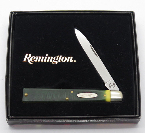 REMINGTON UMC USA COUNTRY DOCTOR YELLOW GREEN DELRIN FOLDING POCKET KNIFE