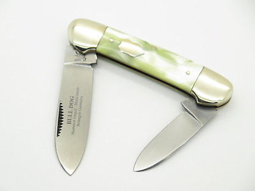 VTG 1997 BULLDOG BRAND SOLINGEN PEARL SWIRL CANOE FOLDING POCKET KNIFE
