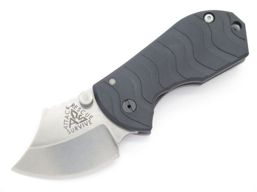 ARS ATTACK RECUE SURVIVE CUSTOM FLIP SHANK TITANIUM FRAMELOCK KNIFE 154CM BLACK