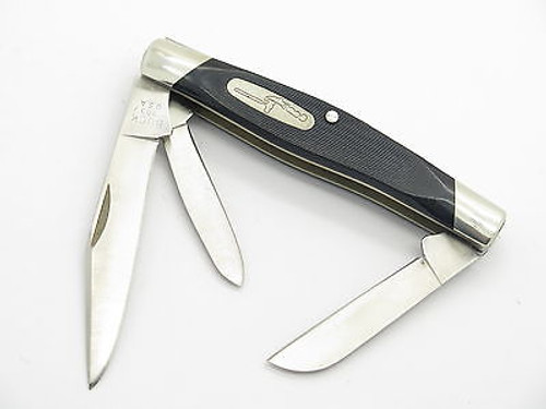 VTG 1993 BUCK 303 CADET MEDIUM 3 BLADE FOLDING POCKET KNIFE BLACK HANDLE