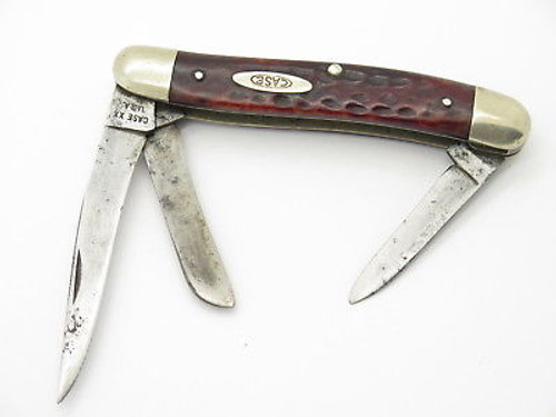 VTG 1965-1969 CASE XX 6318 STOCKMAN BONE FOLDING POCKET KNIFE USED