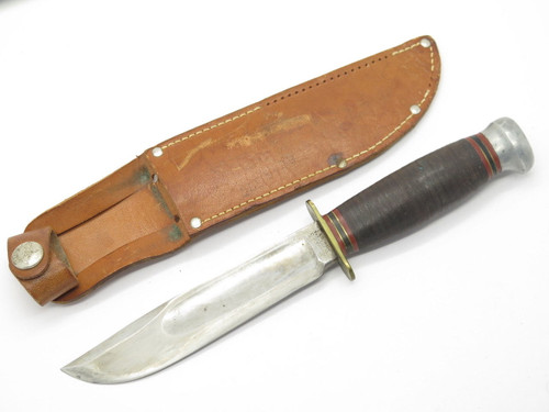 VINTAGE MARBLES GLADSTONE MI USA No 45 IDEAL HUNTING KNIFE FIXED BLADE 5.5"