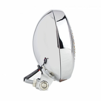 Slim Caged 5" Chrome Headlight - Clear Lens Slim Caged 5" Chrome Headlight - Clear Lens