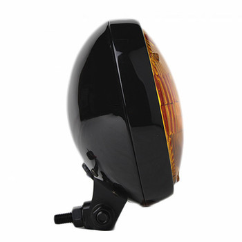 Motorcycle Supply Co. - Slim 5" Black Headlight - Amber Lens Motorcycle Supply Co. - Slim 5" Black Headlight - Amber Lens