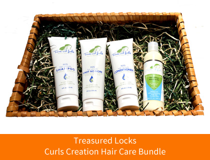 Treasured Locks Curls Creation Hair Care Bundle features 4 of our most loved products for creating beautiful, natural curls